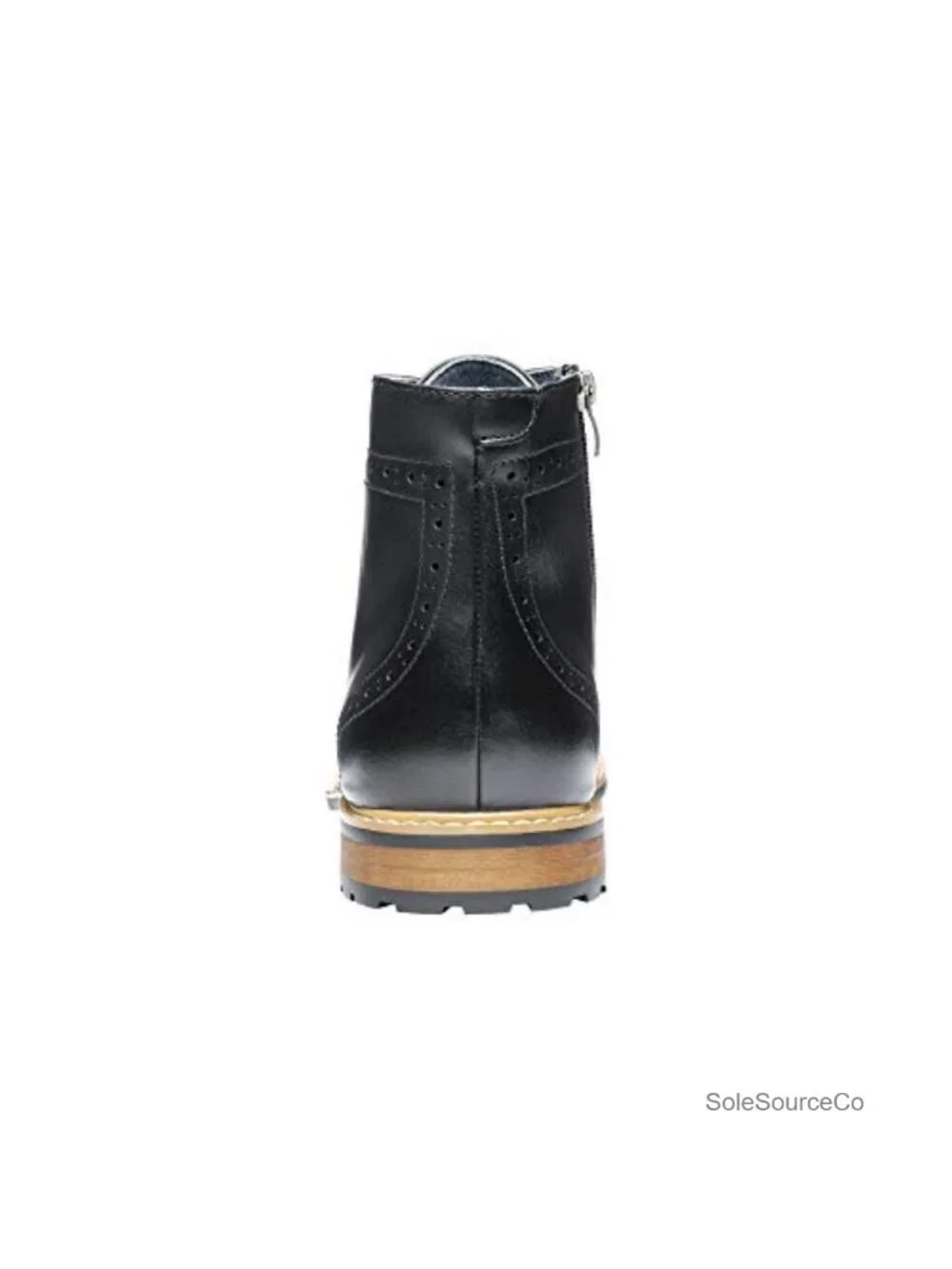 Men's Wingtip Derby Dress Boots Leather Lined Side Zip Ankle